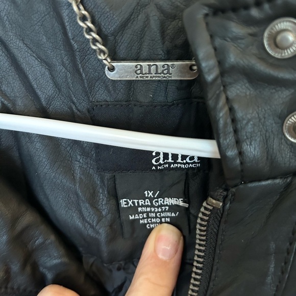 a.n.a a new approach new with tags leather jacket 1X retail 110.00 - Picture 7 of 9